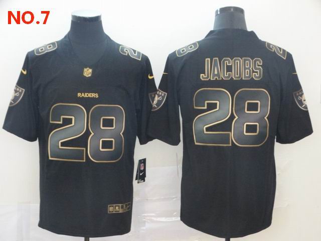 Men's Las Vegas Raiders 28 Josh Jacobs Jersey NO.7;